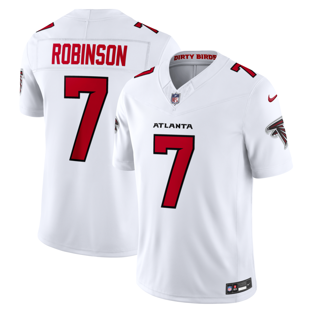Men's Atlanta Falcons Bijan Robinson Nike White Vapor F.U.S.E. Sewn Down Limited Jersey - U-jersey