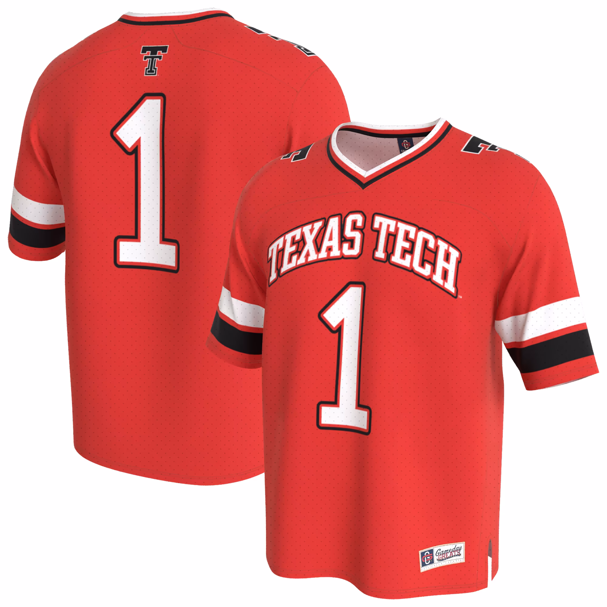 Unisex GameDay Greats Red Texas Tech Red Raiders Lightweight Collegiate Football Fashion Jersey - U-jersey