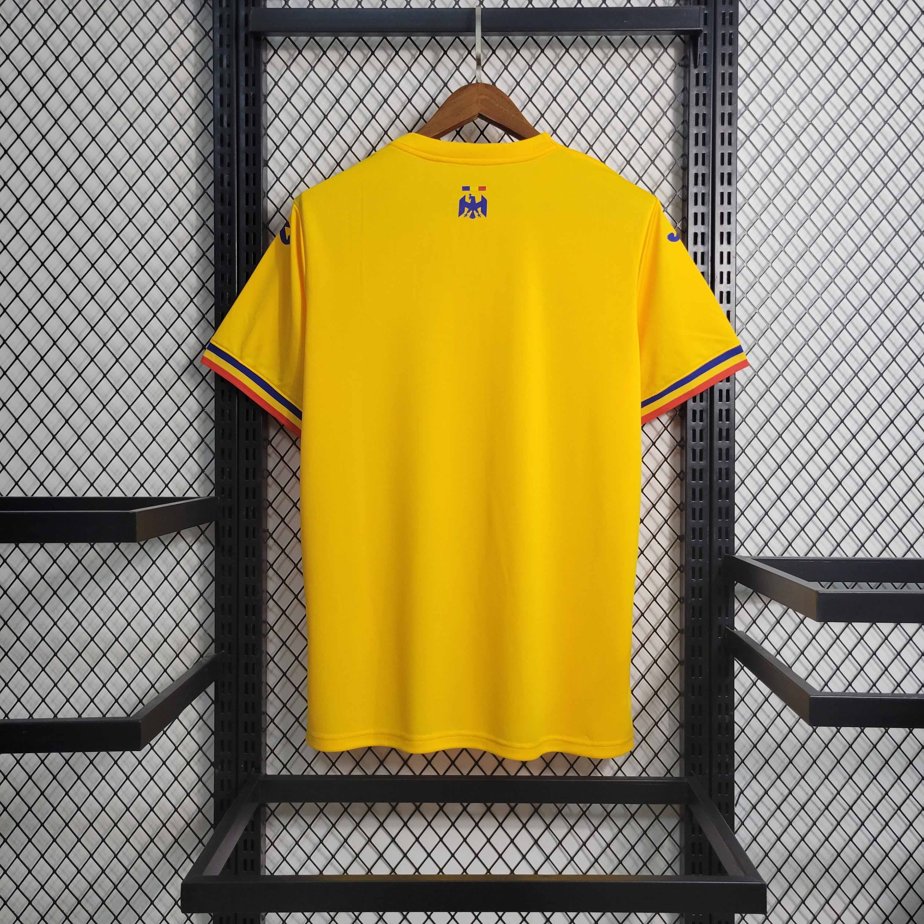 Romania Soccer Jersey Home Custom Shirt EURO 2024 - ujerseystore