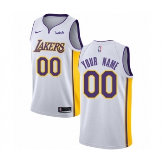 Women's Los Angeles Lakers Customized Authentic White Basketball Jersey - Association Edition - Ujersey