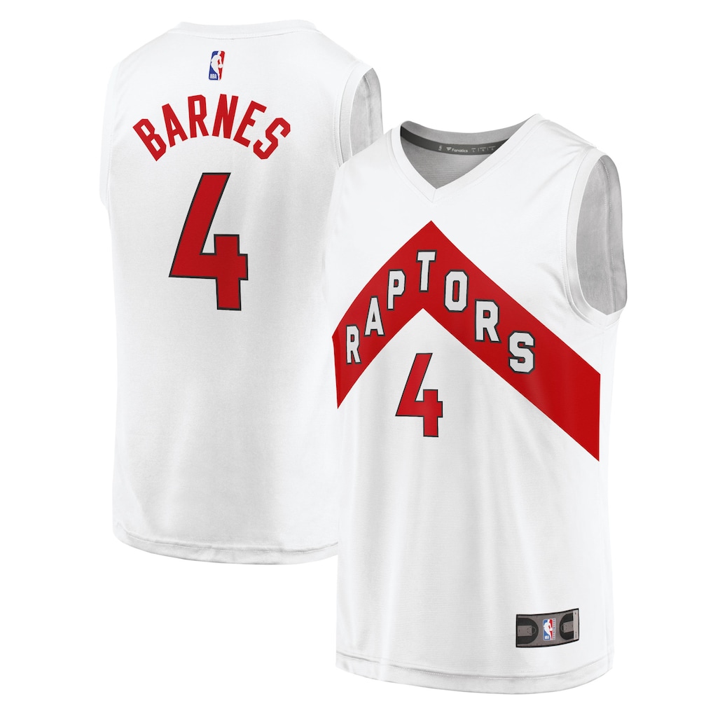 Men's Toronto Raptors Scottie Barnes Fanatics White Fast Break Replica Jersey - Association Edition - U-jersey
