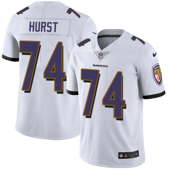 Youth Nike Baltimore Ravens #74 James Hurst White Vapor Untouchable Limited Player NFL Jersey - Ujersey