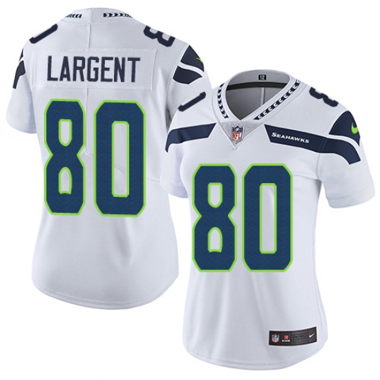 Women's Nike Seattle Seahawks #80 Steve Largent Elite White NFL Jersey - Ujersey