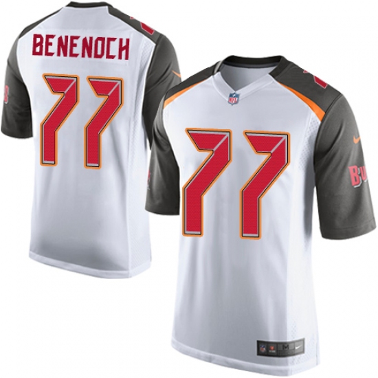 Men's Nike Tampa Bay Buccaneers #77 Caleb Benenoch Game White NFL Jersey - Ujersey