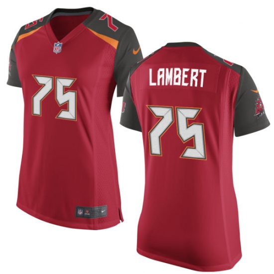 Women's Nike Tampa Bay Buccaneers #75 Davonte Lambert Game Red Team Color NFL Jersey - Ujersey