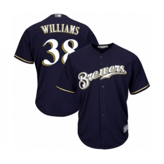 Youth Milwaukee Brewers #38 Devin Williams Authentic Navy Blue Alternate Cool Base Baseball Player Jersey - Ujersey