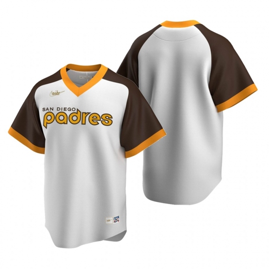 Men's Nike San Diego Padres Blank White Cooperstown Collection Home Stitched Baseball Jersey - Ujersey