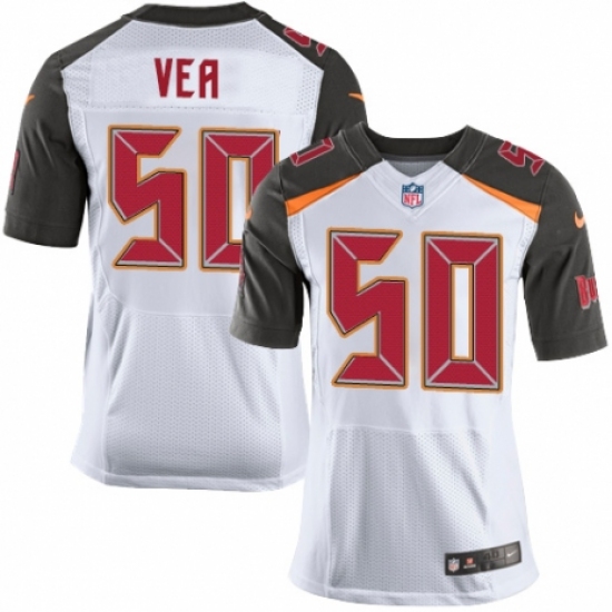 Men's Nike Tampa Bay Buccaneers #50 Vita Vea Elite White NFL Jersey - Ujersey