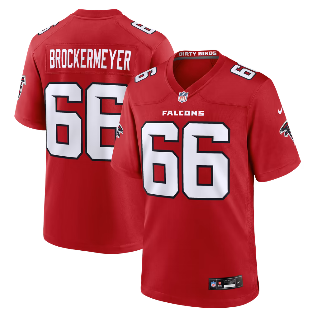 Men's Atlanta Falcons James Brockermeyer Nike Red Team Game Jersey - Ujersey
