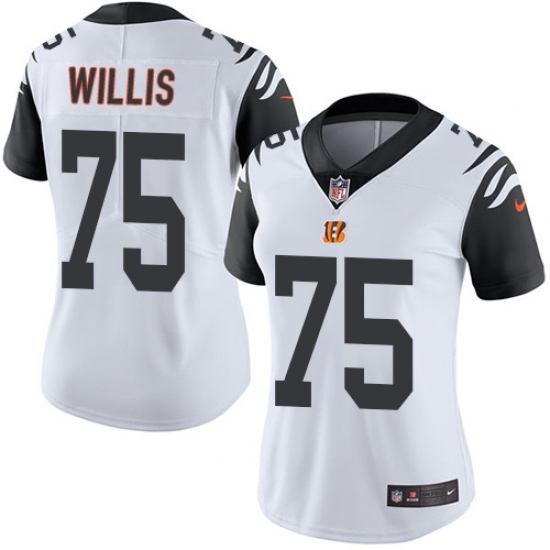 Women's Nike Cincinnati Bengals #99 Jordan Willis Limited White Rush Vapor Untouchable NFL Jersey - Ujersey