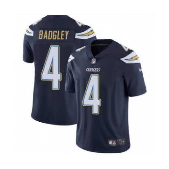 Men's Nike Los Angeles Chargers #4 Michael Badgley Navy Blue Team Color Vapor Untouchable Limited Player NFL Jersey - Ujersey