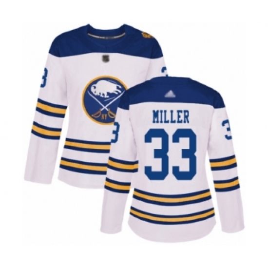 Women's Buffalo Sabres #33 Colin Miller Authentic White 2018 Winter Classic Hockey Jersey - Ujersey