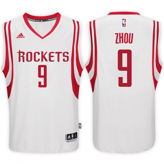 Houston Rockets #9 Zhou Qi Home White New Swingman Stitched NBA Jersey - Ujersey