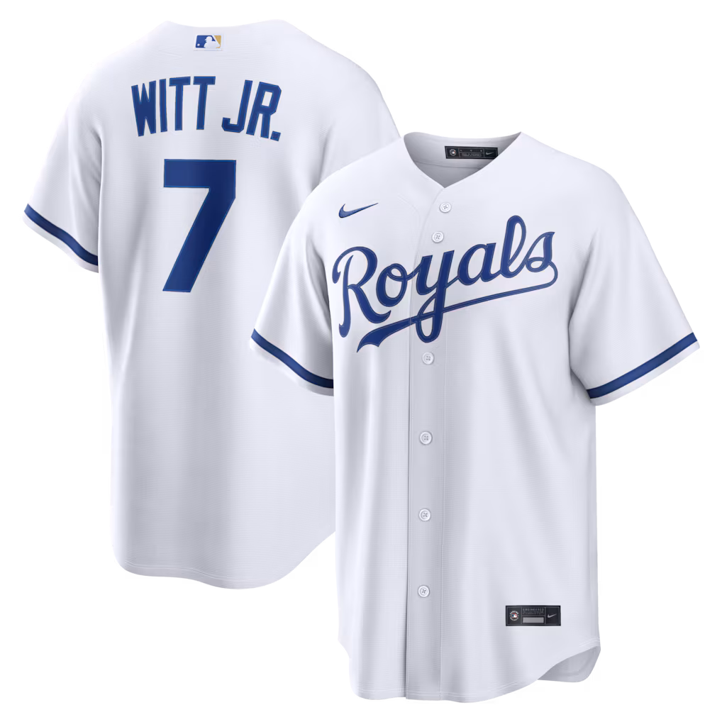 Men's Kansas City Royals Bobby Witt Jr. Nike White Home Replica Jersey - Ujersey