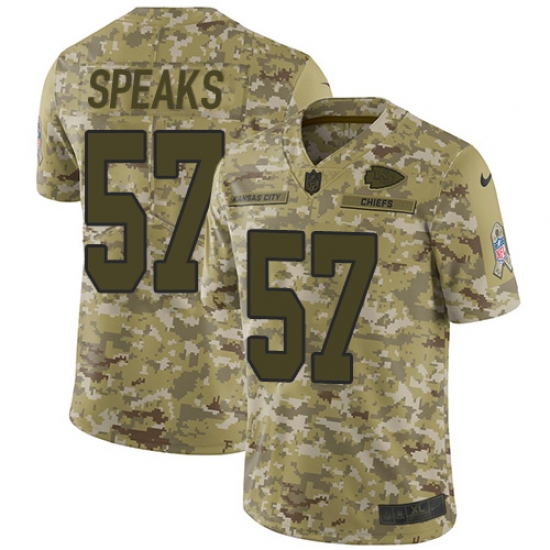 Men's Nike Kansas City Chiefs #57 Breeland Speaks Limited Camo 2018 Salute to Service NFL Jersey - Ujersey