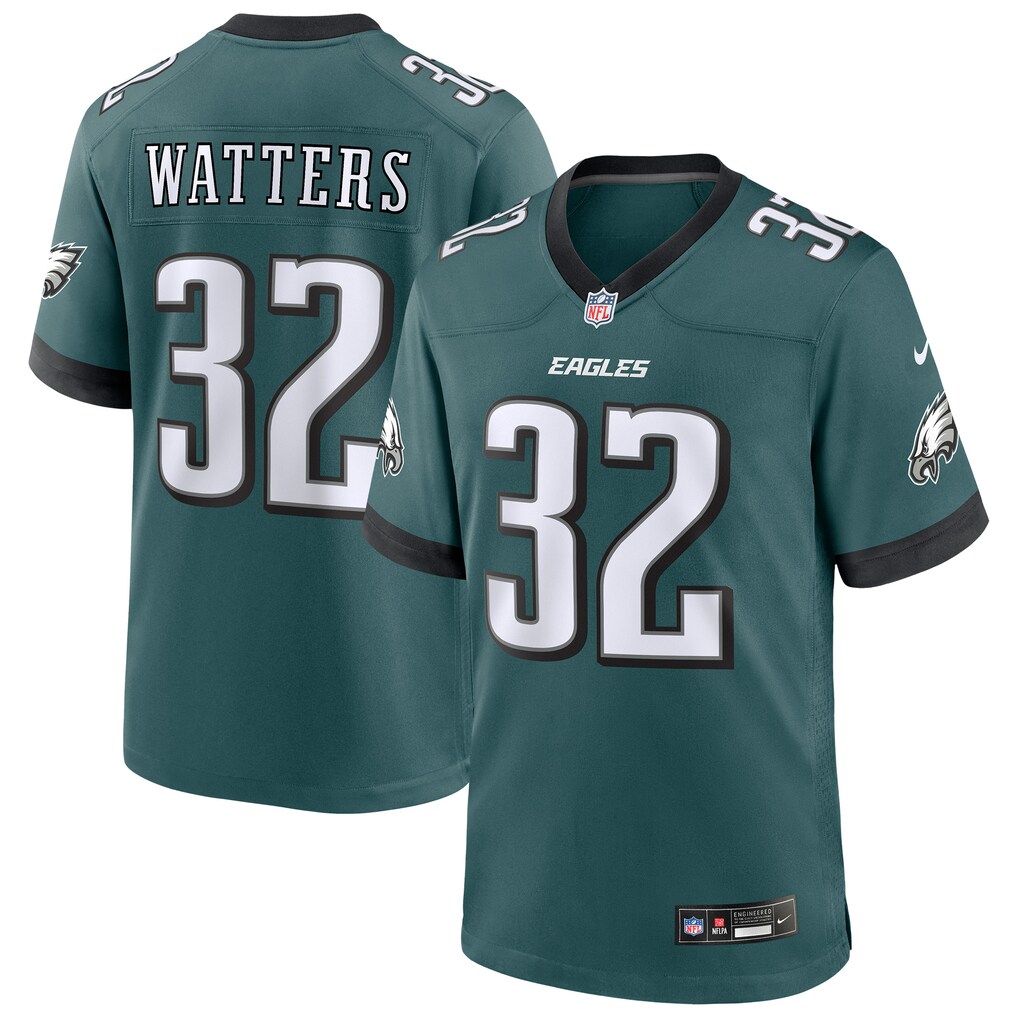 Men's Philadelphia Eagles Ricky Watters Nike Midnight Green Team Retired Player Game Jersey - SUjersey01