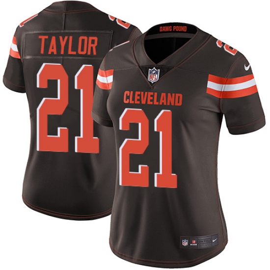 Women's Nike Cleveland Browns #21 Jamar Taylor Brown Team Color Vapor Untouchable Limited Player NFL Jersey - Ujersey