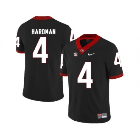 Georgia Bulldogs 4 Mecole Hardman Black College Football Jersey - Ujersey