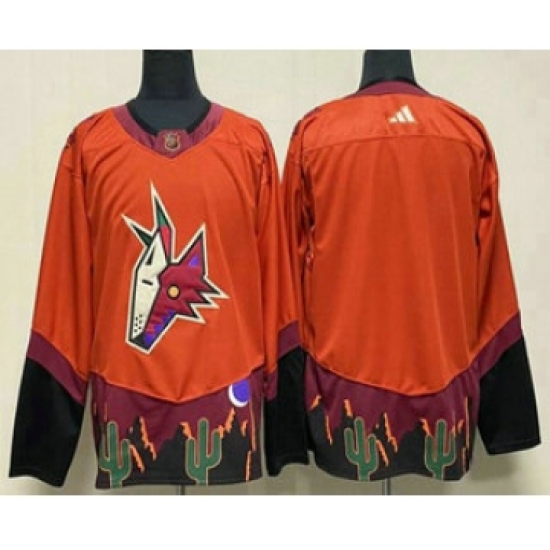 Men's Arizona Coyotes Blank Orange 2022 Reverse Retro Stitched Jersey - Ujersey