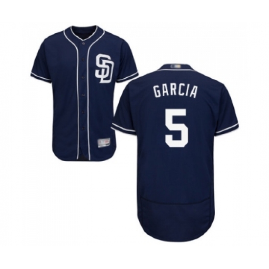 Men's San Diego Padres #5 Greg Garcia Navy Blue Alternate Flex Base Authentic Collection Baseball Jersey - Ujersey