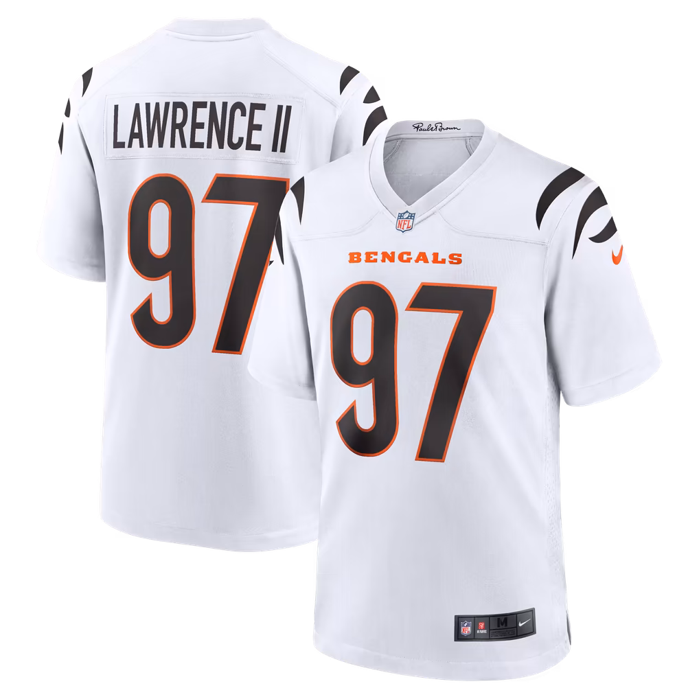 Men's Cincinnati Bengals Dexter Lawrence II Nike White Game Jersey - U-jersey