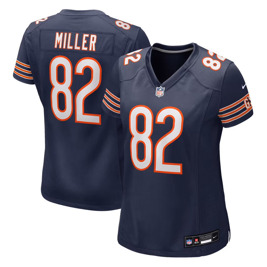 Women's Chicago Bears Scott Miller Nike Navy Team Game Jersey