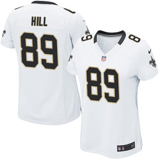 Women's Nike New Orleans Saints #89 Josh Hill Game White NFL Jersey - Ujersey
