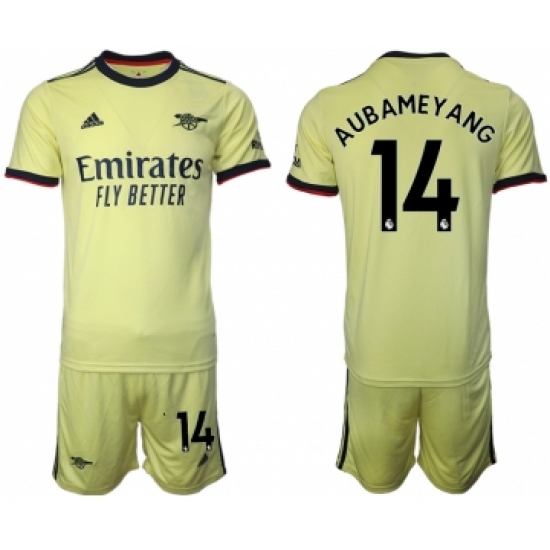 Men 2021-2022 Club Arsenal away yellow 14 Soccer Jerseys