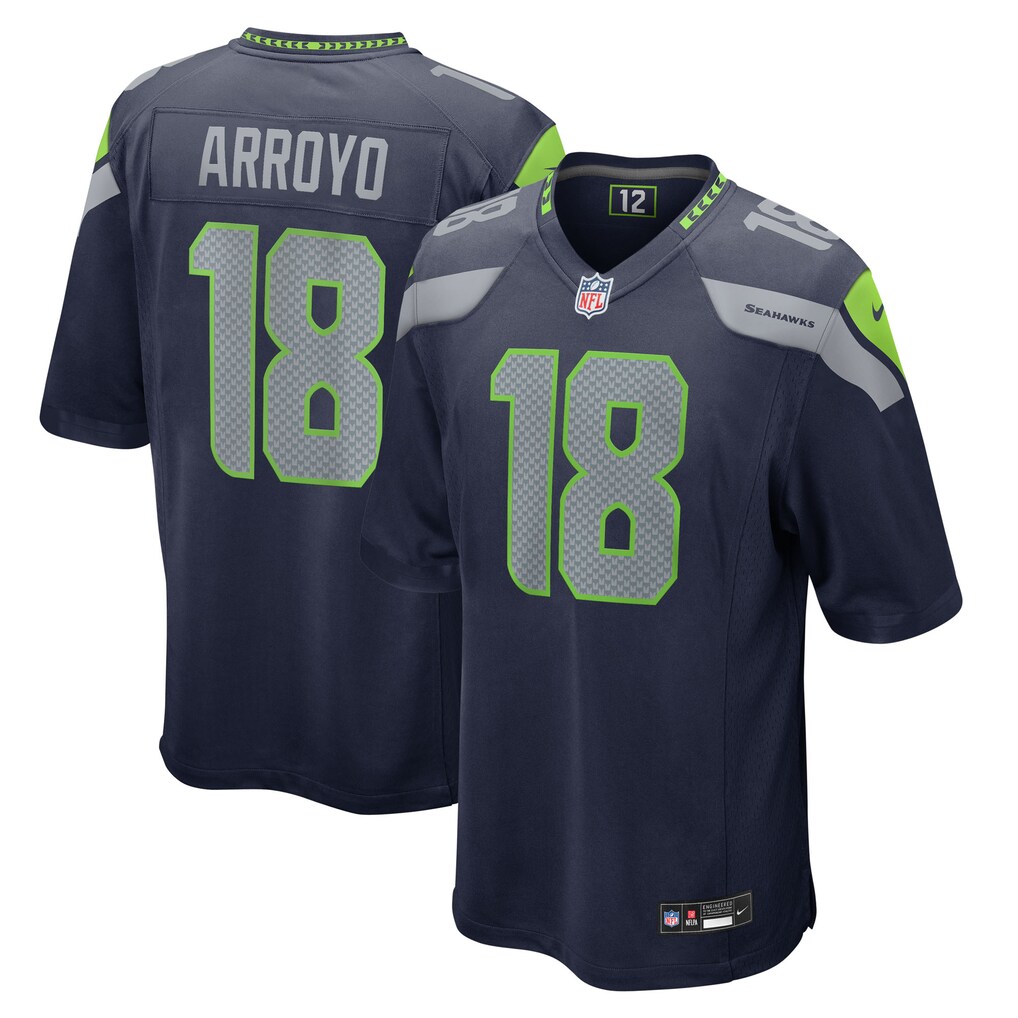 Men's Seattle Seahawks Elijah Arroyo Nike College Navy Team Game Jersey - U-jersey