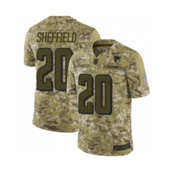 Men's Atlanta Falcons #20 Kendall Sheffield Limited Camo 2018 Salute to Service Football Jersey - Ujersey