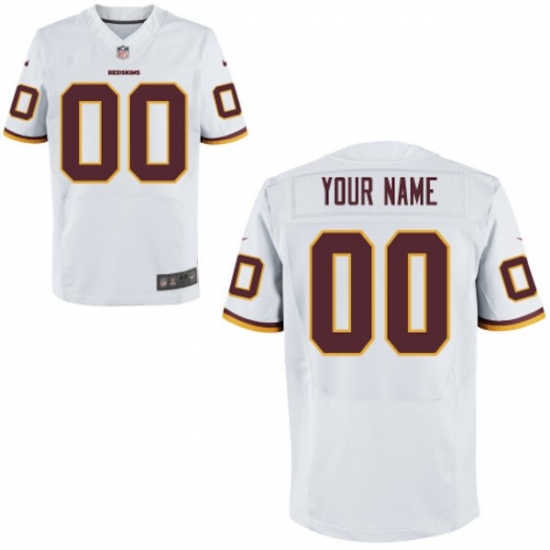 Mens Washington Redskins Nike White Custom Elite Jersey - Ujersey