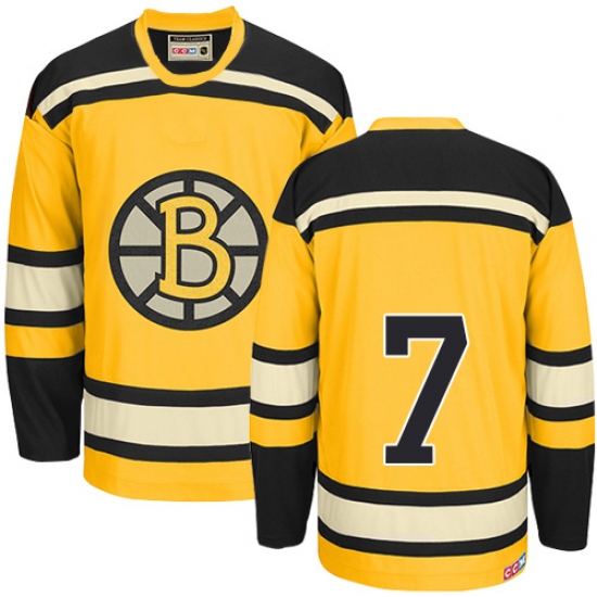 Men's CCM Boston Bruins #7 Phil Esposito Premier Gold Throwback NHL Jersey - Ujersey