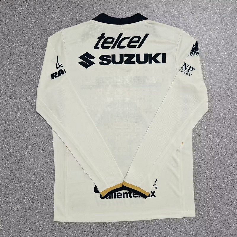 Pumas UNAM Soccer Jersey Home Long Sleeve Custom Shirt 2025-26 - Ujersey