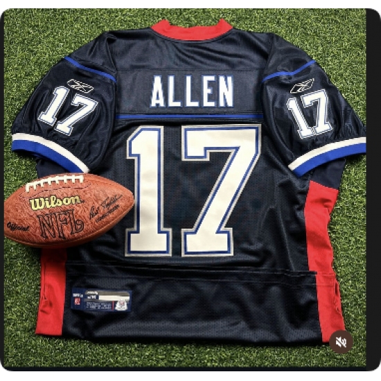 Men's Buffalo Bills #17 Josh Allen Navy Stitched Football Jersey - Ujersey