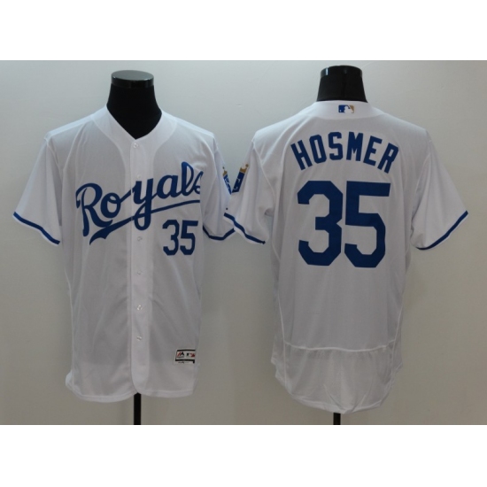 Men's Kansas City Royals #35 Eric Hosmer White Stitched Baseball Jersey - Ujersey