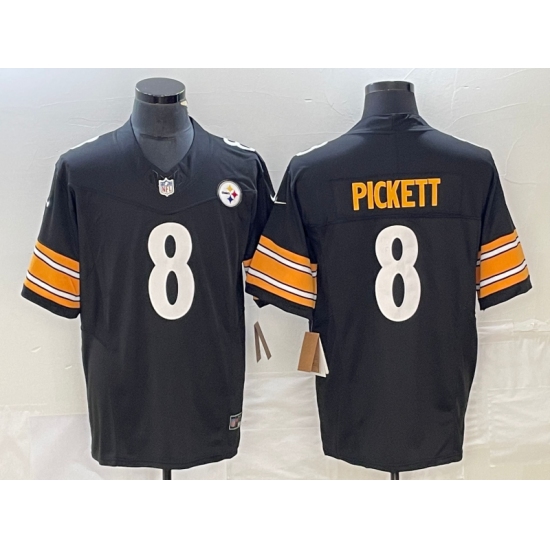 Men's Nike Pittsburgh Steelers #8 Kenny Pickett Black 2023 F.U.S.E. Vapor Untouchable Stitched Jersey - Ujersey
