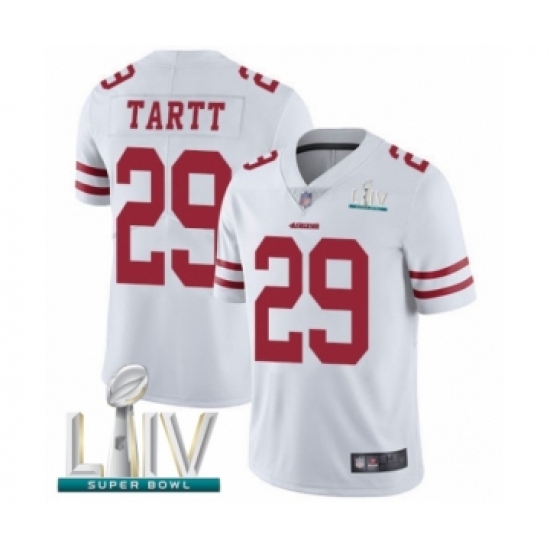 Youth San Francisco 49ers #29 Jaquiski Tartt White Vapor Untouchable Limited Player Super Bowl LIV Bound Football Jersey - Ujersey