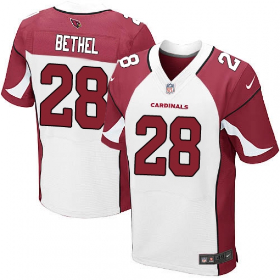 Men's Nike Arizona Cardinals #28 Justin Bethel Elite White NFL Jersey - Ujersey