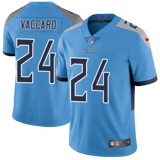 Men Nike Tennessee Titans #24 Kenny Vaccaro Light Blue Alternate Vapor Untouchable Limited Player NFL Jersey - Ujersey
