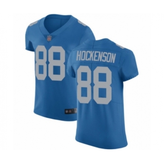Men's Detroit Lions #88 T.J. Hockenson Blue Alternate Vapor Untouchable Elite Player Football Jersey - Ujersey