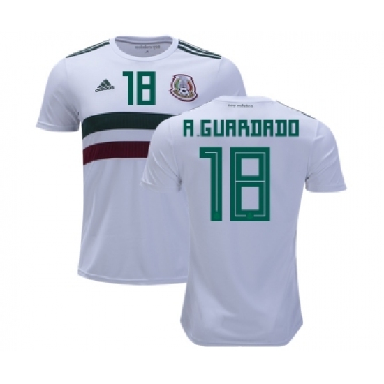 Mexico #18 A.Guardado Away Kid Soccer Country Jersey