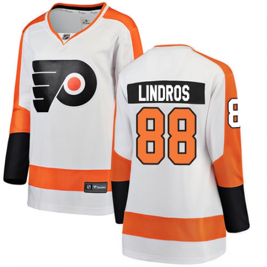 Women's Philadelphia Flyers #88 Eric Lindros Fanatics Branded White Away Breakaway NHL Jersey - Ujersey