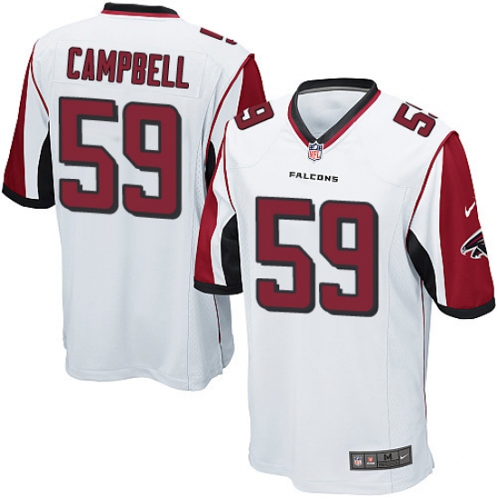 Men's Nike Atlanta Falcons #59 De'Vondre Campbell Game White NFL Jersey - Ujersey