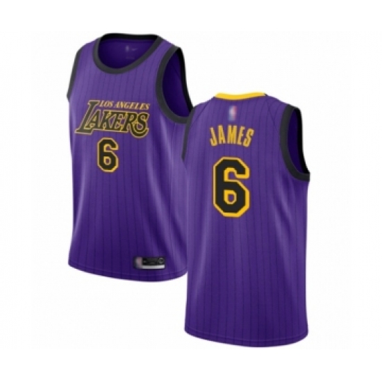 Women's Los Angeles Lakers #6 LeBron James Swingman Purple Basketball Jersey - City Edition - Ujersey