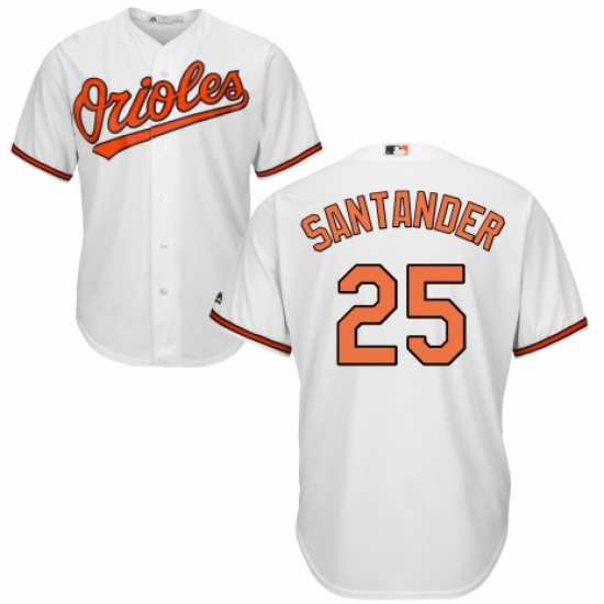 Youth Majestic Baltimore Orioles #25 Anthony Santander Replica White Home Cool Base MLB Jersey - Ujersey