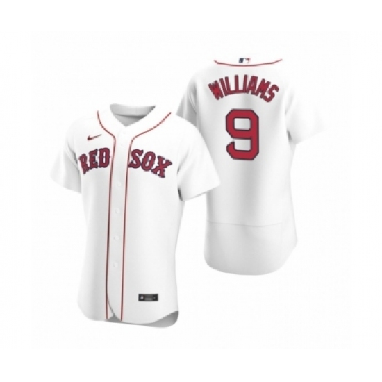 Men's Boston Red Sox #9 Ted Williams Nike White Authentic 2020 Home Jersey - Ujersey