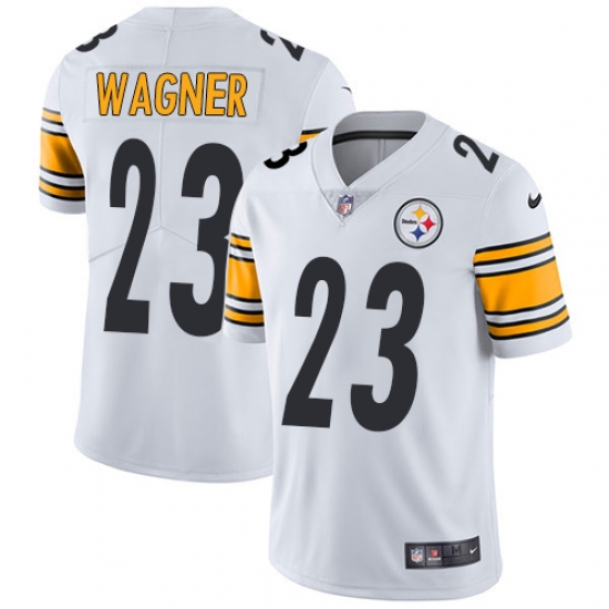 Youth Nike Pittsburgh Steelers #23 Mike Wagner White Vapor Untouchable Limited Player NFL Jersey - Ujersey
