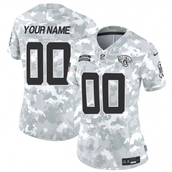 Women's Jacksonville Jaguars Active Player Custom 2024 F.U.S.E Arctic Camo Salute To Service Limited Stitched Football Jersey(Run Small) - Ujersey