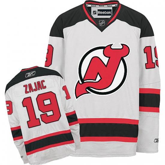 Youth Reebok New Jersey Devils #19 Travis Zajac Authentic White Away NHL Jersey - Ujersey