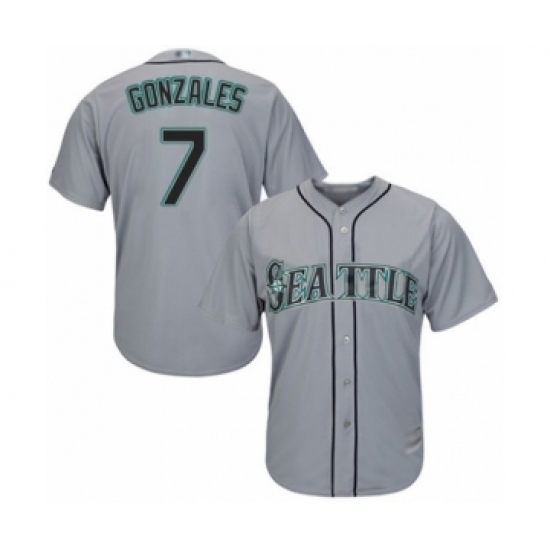 Youth Seattle Mariners #7 Marco Gonzales Authentic Grey Road Cool Base Baseball Player Jersey - Ujersey